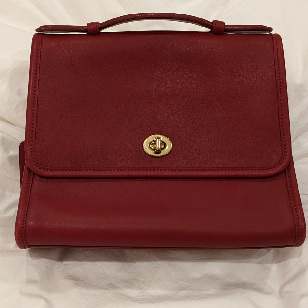 Vintage Coach Court Bag in Red